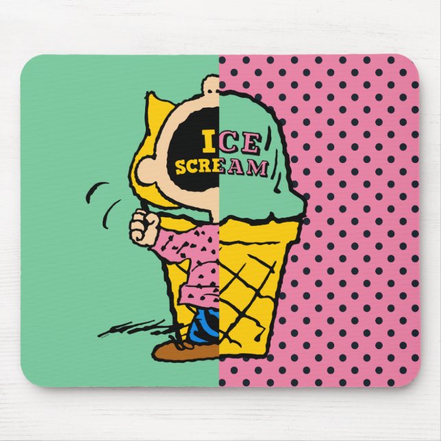 Peanuts | Sally Ice Cream Half & Half Mouse Pad (Front)