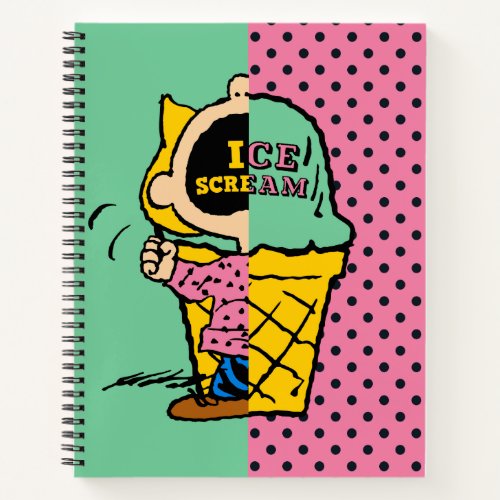 Peanuts  Sally Ice Cream Half  Half Notebook
