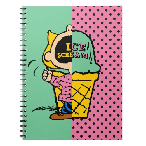 Peanuts  Sally Ice Cream Half  Half Notebook