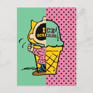 Peanuts Sally Ice Cream Half & Half Postcard