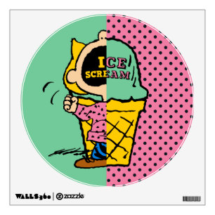Peanuts Sally Ice Cream Half & Half Wall Decal