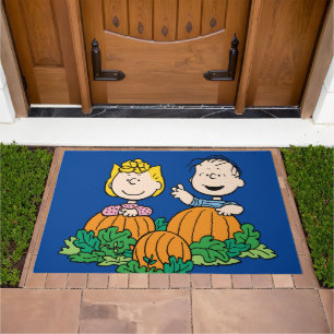 Peanuts Sally & Linus in the Pumpkin Field Doormat