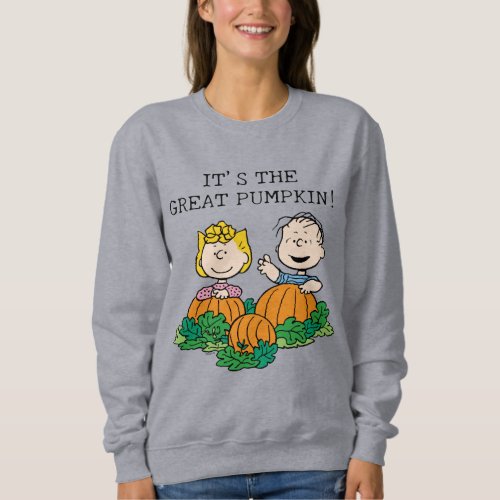 Peanuts  Sally  Linus in the Pumpkin Field Sweatshirt