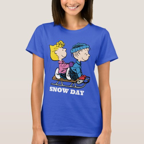 Peanuts  Sally  Linus Sled Riding T_Shirt