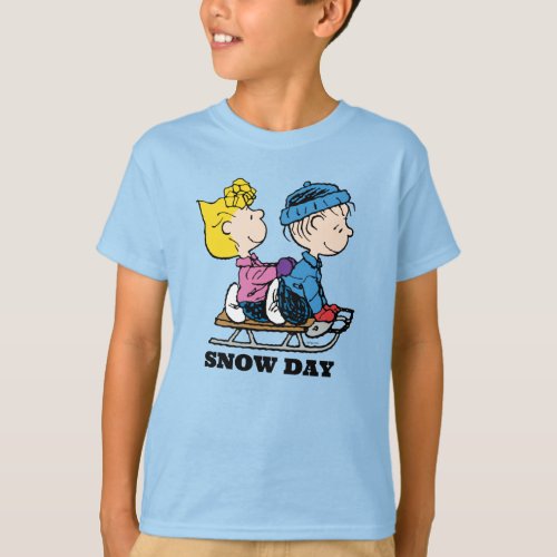 Peanuts  Sally  Linus Sled Riding T_Shirt