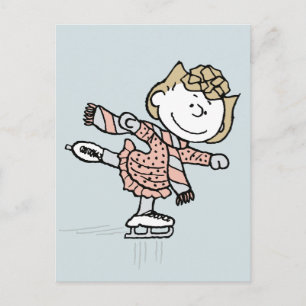 Peanuts Sally On Ice Postcard