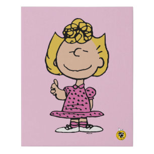 Peanuts   Sally Super Smile Faux Canvas Print