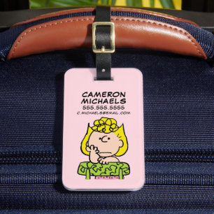 Peanuts Sally Thinking Luggage Tag