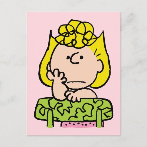 Peanuts  Sally Thinking Postcard