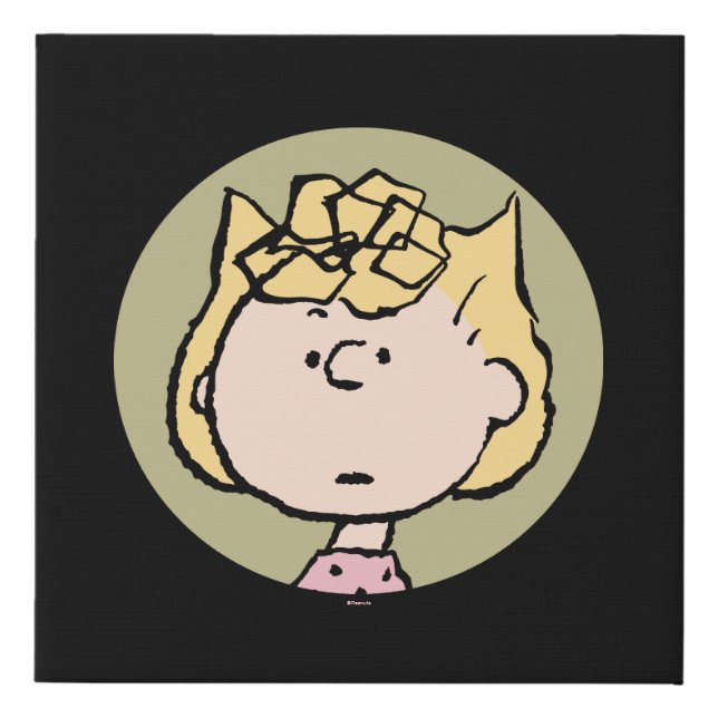 Peanuts | Sally's Faces Faux Canvas Print (Front)