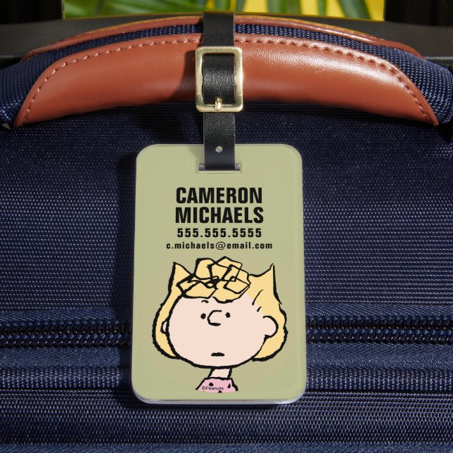 Peanuts | Sally's Faces Luggage Tag (Front Insitu 2)