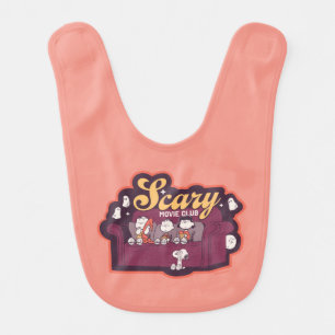 Peanuts Scary Movie Club Halloween Couch Baby Bib