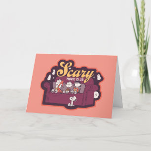 Peanuts Scary Movie Club Halloween Couch Card