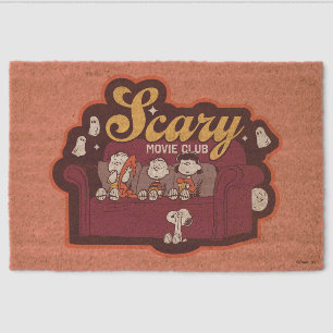 Peanuts Scary Movie Club Halloween Couch Fiber Doormat
