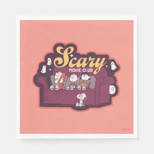 Peanuts Scary Movie Club Halloween Couch Napkins