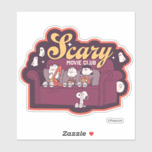 Peanuts Scary Movie Club Halloween Couch Sticker