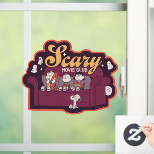 Peanuts Scary Movie Club Halloween Couch Window Cling