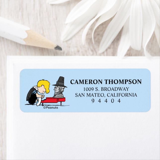 Peanuts | Schroeder Pilgrim Label (Insitu)