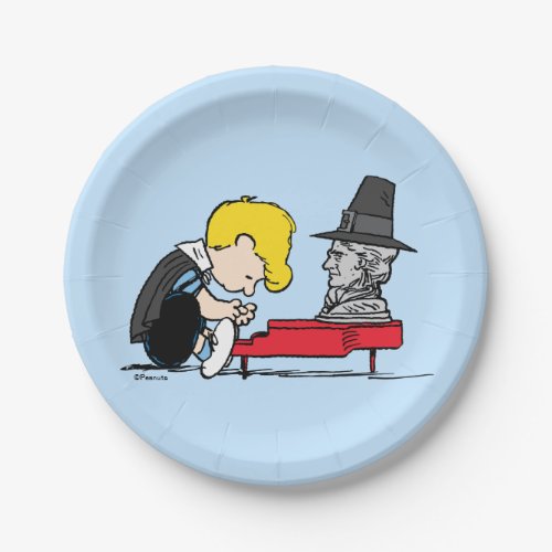 Peanuts  Schroeder Pilgrim Paper Plates