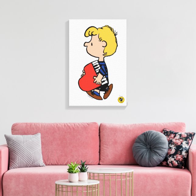 Peanuts | Schroeder Traveling Piano Canvas Print (Insitu(LivingRoom))