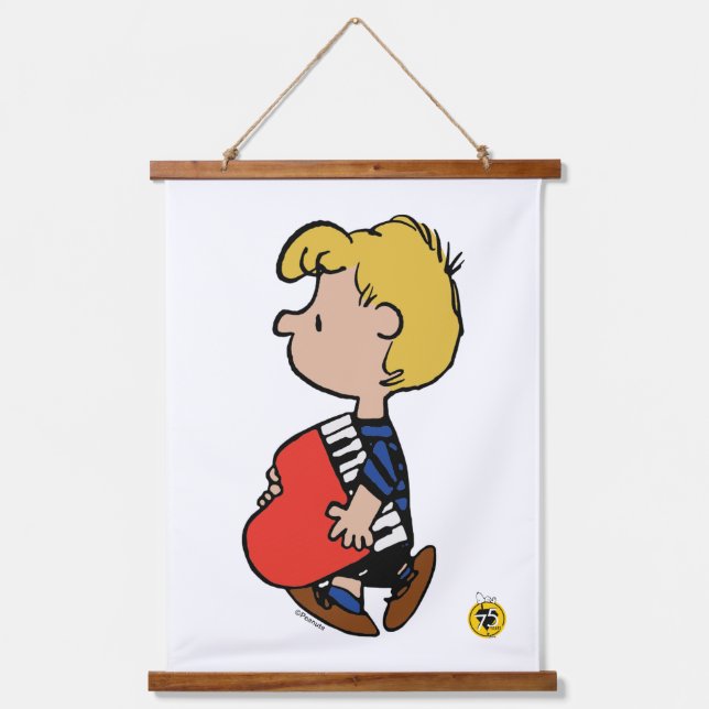Peanuts | Schroeder Traveling Piano Hanging Tapestry (Front)