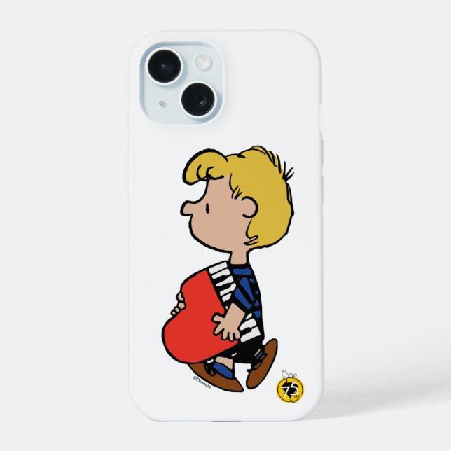 Peanuts | Schroeder Traveling Piano iPhone 15 Case (Back)