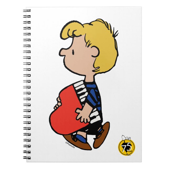Peanuts | Schroeder Traveling Piano Notebook (Front)