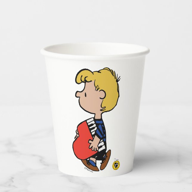 Peanuts | Schroeder Traveling Piano Paper Cups (Front)