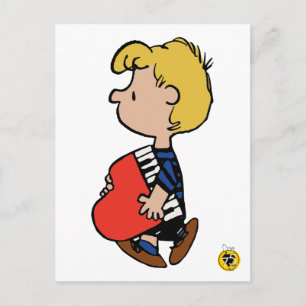 Peanuts Schroeder Traveling Piano Postcard