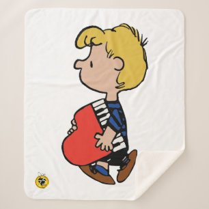 Peanuts Schroeder Traveling Piano Sherpa Blanket