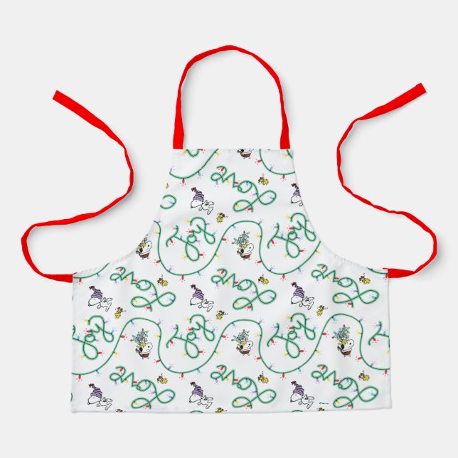 Peanuts | Shiny and Bright Christmas Love Pattern Apron (Front)
