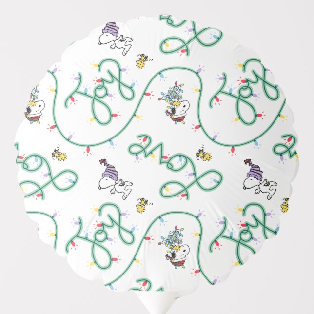 Peanuts | Shiny and Bright Christmas Love Pattern Balloon (Front)