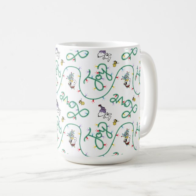 Peanuts | Shiny and Bright Christmas Love Pattern Coffee Mug (Front Right)
