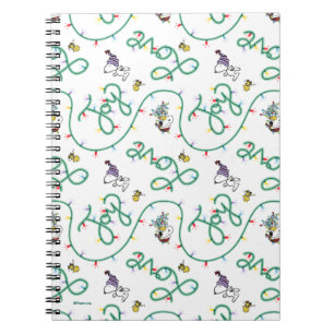 Peanuts Shiny and Bright Christmas Love Pattern Notebook