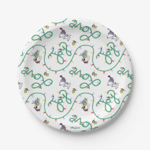 Peanuts   Shiny and Bright Christmas Love Pattern Paper Plates