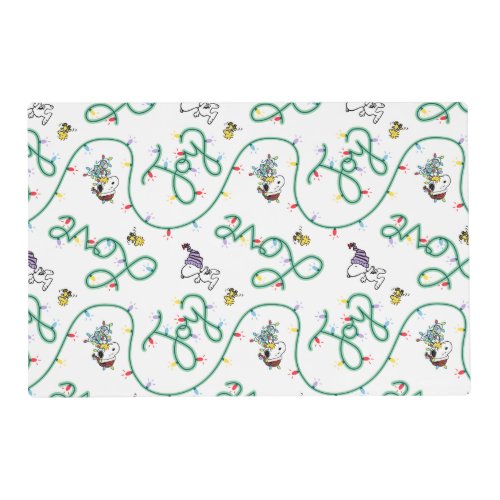 Peanuts  Shiny and Bright Christmas Love Pattern Placemat