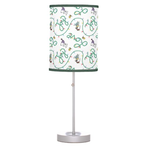 Peanuts  Shiny and Bright Christmas Love Pattern Table Lamp