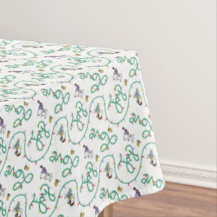 Peanuts Shiny and Bright Christmas Love Pattern Tablecloth