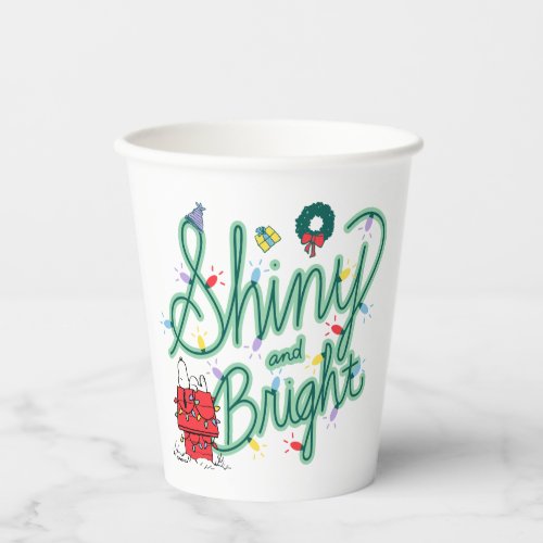 Peanuts  Shiny and Bright Christmas Paper Cups