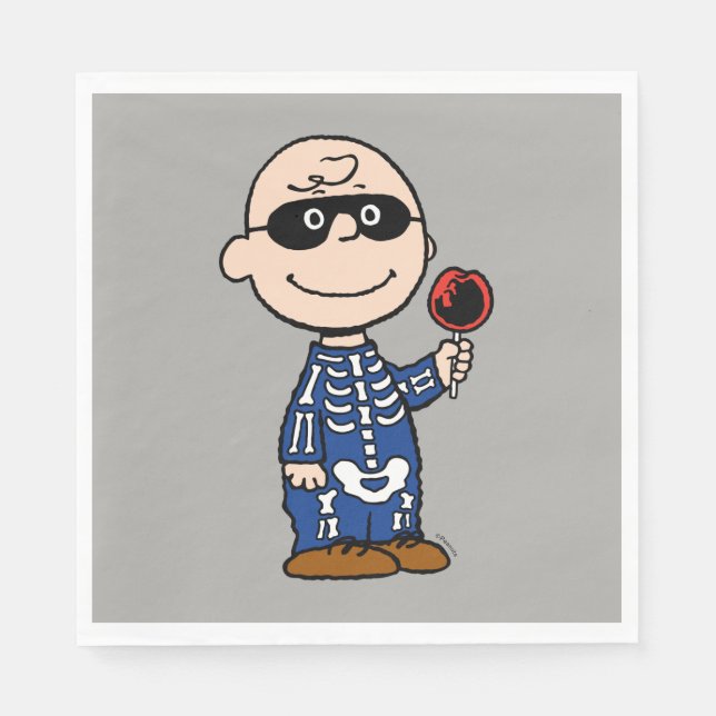 Peanuts | Skeleton Charlie Brown Napkins (Front)