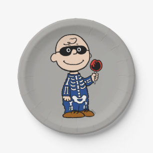 Peanuts   Skeleton Charlie Brown Paper Plates