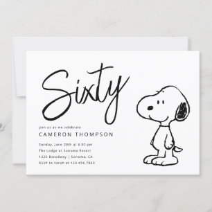 Peanuts Snoopy - 60th Birthday Invitation