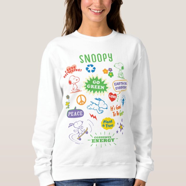 Peanuts | Snoopy All In For Recycling Sweatshirt (Front)