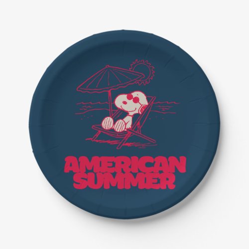 Peanuts  Snoopy American Summer Paper Plates