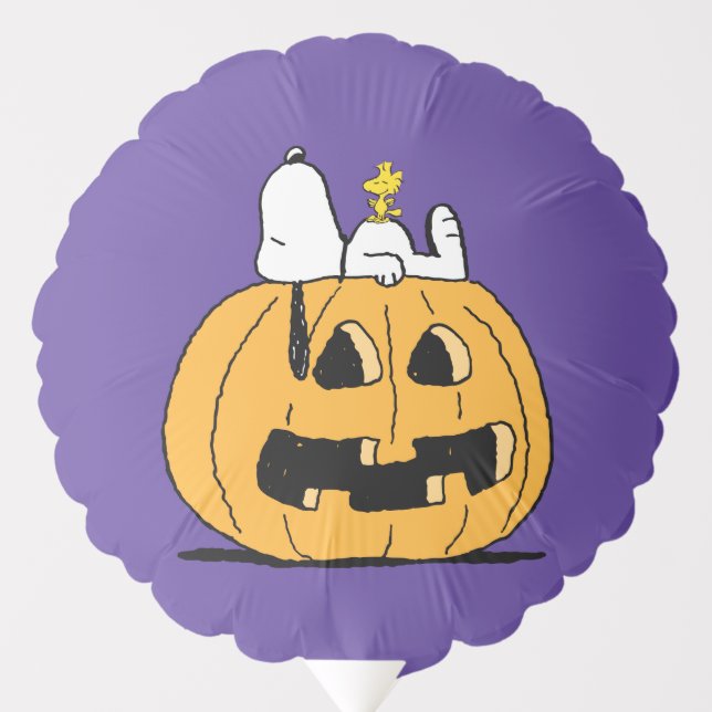 Peanuts | Snoopy and Woodstock Jack-O-Lantern Balloon (Front)