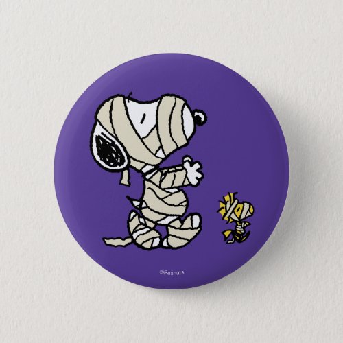 Peanuts | Snoopy and Woodstock Mummies Button