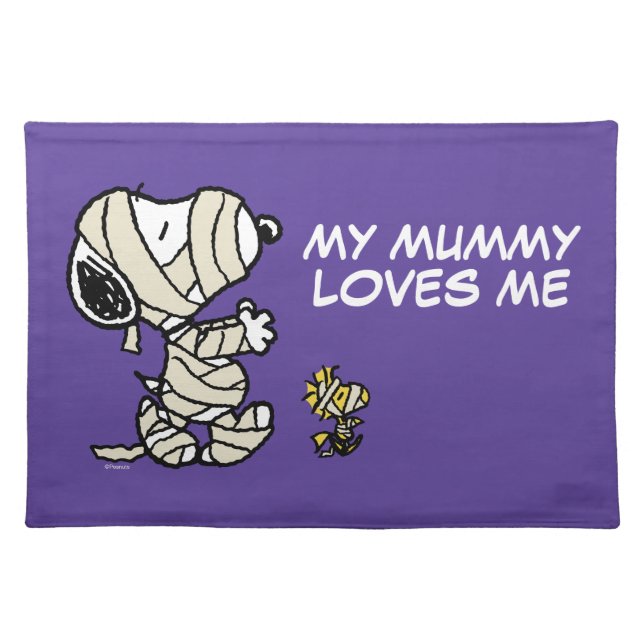 Peanuts | Snoopy and Woodstock Mummies Cloth Placemat (Front)