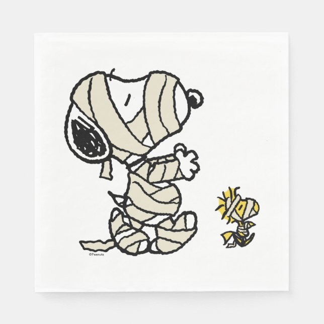 Peanuts | Snoopy and Woodstock Mummies Napkins (Front)