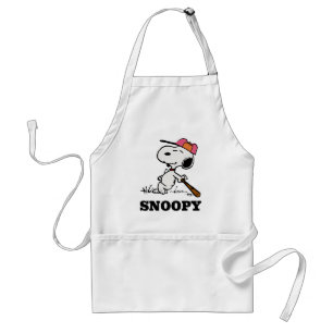 Peanuts Snoopy at Bat Adult Apron