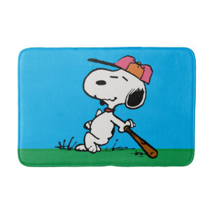 Peanuts   Snoopy at Bat Bath Mat